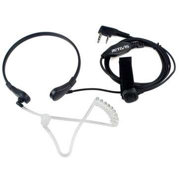 Retevis Throat Mic PTT Earpiece for Kenwood BAOFENG UV-5R Baofeng BF-888S Retevis H777 Retevis RT3 R