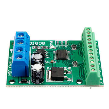 Dc6-24v 8ch Rs485 N4dig08 Ttl Modbus Rtu Control Module Npn Pnp Digital Swit... (type: Withterminal)