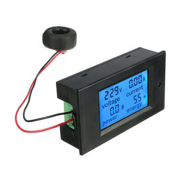 AC 80-260V 100A Digital Current Voltage Amperage LCD Power Meter DC Volt Amp Testing Gauge Monitor P