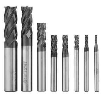 HRC45 1-12mm 4 Flutes Carbide End Mill Tungsten Steel Milling Cutter Tool (SIZE: 12.0MM)