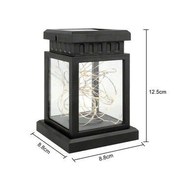 LED Solar Powered Hanging Lantern Light Outdoor Garden Table Fairy String Lamp Waterproof Courtyard