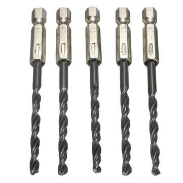 15pcs 3/4/5mm HSS 1/4 Inch Hex Shank Twist Drill Bit