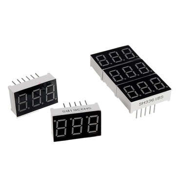 5Pcs 3361BS 0.36 inch LED Digital Tube Three-digit Common Anode Bright Red Light