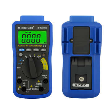 HoldPeak HP-90EPC 4000 Counts True RMS Digital Multimeter Battery Diode/ hFE Tester With USB/ Softwa