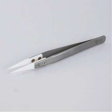 BEST BST-72-MZ Anti-acid Ceramic Tipped Stainless Steel Tweezer Fine Pointed Tips With Heat Resistan