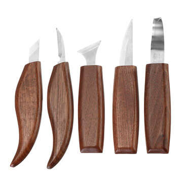 8Pcs Wood Carving Tools Set Hook Carving Blade Detail Wood Blade Whittling Blade Oblique Blade Trimm