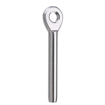 3mm 316 Marine Grade Polished Stainless Steel Swage Eye Terminal Steel Wire Rope Eyelet