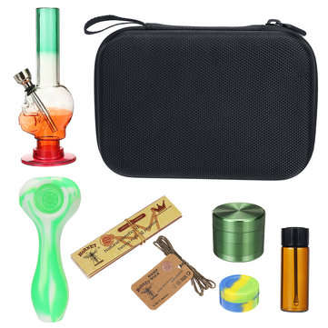 8 IN 1 Multifunctional Smoking Box Set Rolling Set Herb Grinder Hoookah Pipe for Smoker