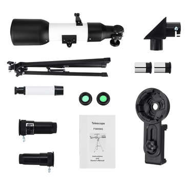 Eyebre Astronomical Telescope 60mm Aperture 360mm Focal Length Tripod Outdoor Camping Telescope with