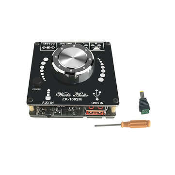 ZK-1002M 100W+100W Bluetooth 5.0 Power Audio Amplifier board Stereo AMP Amplificador Home Theater AU