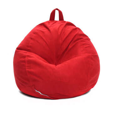 Large Classic Lazy Bean Bag Chair Sofa Seat Covers Indoor Gaming Adult Storage Bag B... (COLOR: RED)