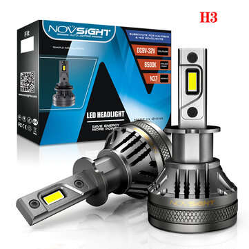 NovSight A500-N37 2PCS 60W Car LED Headlights Bulbs D1 H1 H3 H4 H7 H11 H13 9005 9006 9... (TYPE: H3)