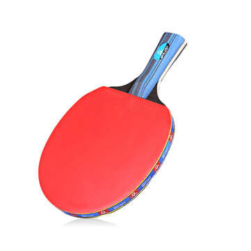 2PCS Long/Short Handle Table Tennis Racket 7-layer Pure Wood Professional Ping Pong Pad... (TYPE: B)