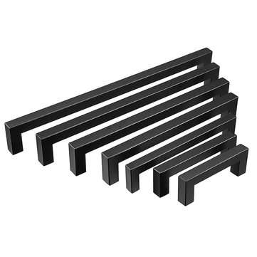 12x12mm Black Hollow Square Stainless Steel Door Handles Drawer Pull For Cupboard Cabi... (SIZE: #3)