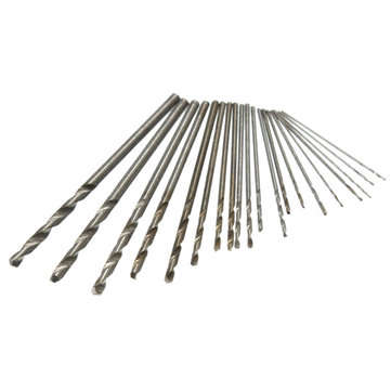 20pcs 0.3-1.6mm Micro HSS Twist Drill Bits Set Straight Shank