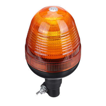 12-24V Pointed LED Warning Light 4 Flashing Amber Beacon Flexible Din Pole Mount Tractor Warning Lig