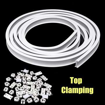 4M Curtains Track Rail Flexible Ceiling Mounted For Straight Slide Window Balcony (SIZE: #2)