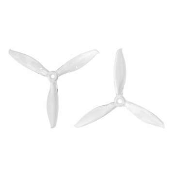 2 Pairs Gemfan Flash 5149 5.1x4.9 5.1 Inch 3-blade Propeller 5mm Mount... (COLOR.: TRANSPARENTWHITE)