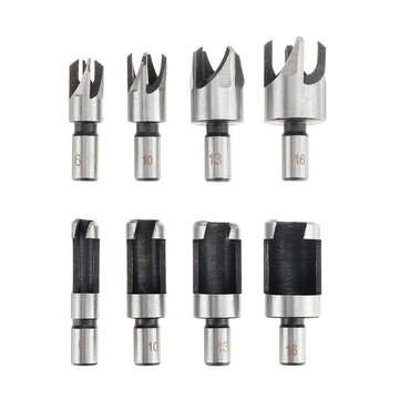 Drillpro 25pcs Woodworking Chamfer Countersink Drill Bit Set Step Drill Bits 5 Flute 90 Degree Count