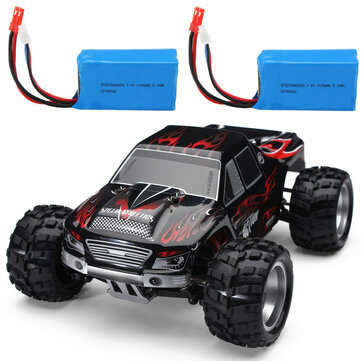 Wltoys A979 with Two Batteries 1/18 2.4G 4WD Off-Road Truck RC Car Vehicles RTR Model (COLOR: BLACK)