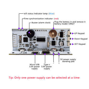 XY-Clock Portable WIFI Timer Clock APP Remote Control Electronic Alarm Multifunction LED Light Clock