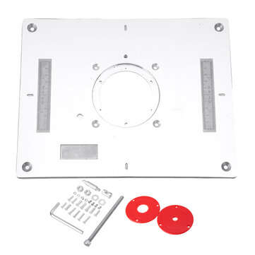 Drillpro 300x235x95mm Aluminum Router Table Insert Plate Woodworking Trimming Machine Flip Panel for