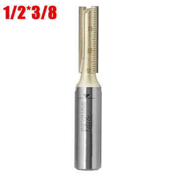 1/2 Inch Straight Shank Double Flute Router Bit 1/2*1/4 1/2*3/8 1/2*1/2 Slot Cutter (SIZE: 1/2*3/8)