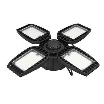 30W/45W/60W/80W E27 LED Garage Light Deformable Ceiling Fixture Workshop Wareh... (TYPE: 4-LEAF-60W)