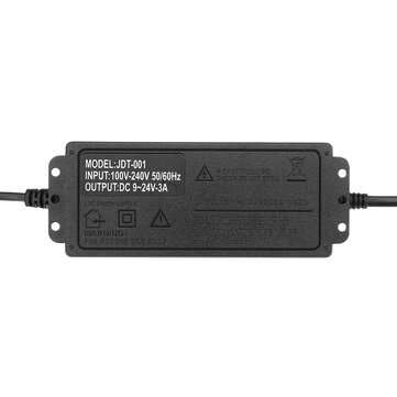 Excellway 9-24V 3A 72W AC/DC Adapter Switching Power Supply Regulated Power Adapter Supply Display