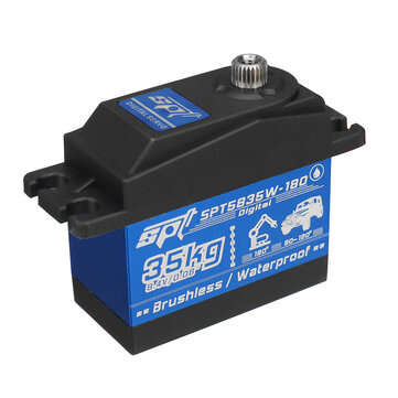 SPT Servo SPT5835W-180 35KG Large Torque Brushless Motor Metal Gear Waterproof Digital Servo for 1:8