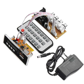 bluetooth 4.2 Car MP3 Decoder Amplifier Board Silicone Remote Control Kit (TYPE: A)