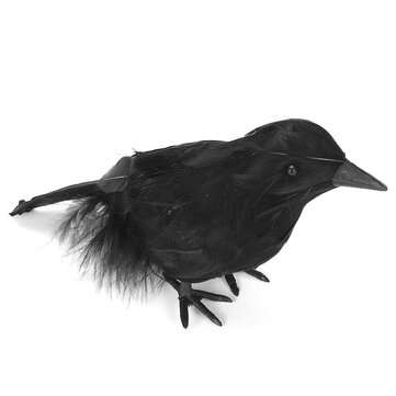 1pcs Halloween Black Crows Birds Decor Artificial Realistic Woodland Hlloween Decorations for Garden