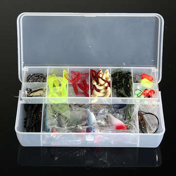 ZANLURE 101Pcs Fishing Lure Spinners Plugs Spoons Soft Bait Pike Trout Salmon+Box Set