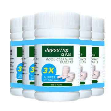 100g Swimming Pool Chlorine Tablets High Content Chlorine Effervescent Sanitizing Tablet Cleaning