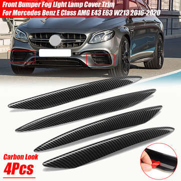 Front Fog Light Lamp Cover Trim For Mercedes-Benz E Class AMG E43 E64 W213 2... (COLOR: CARBONFIBER)