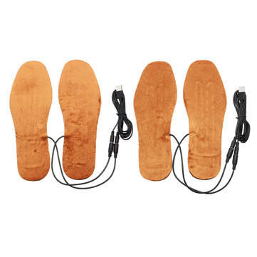 Pair Electirc USB Heating Insole Shoe Pad Rechargeable Electric Foot Warmer (STYLE: MEN)