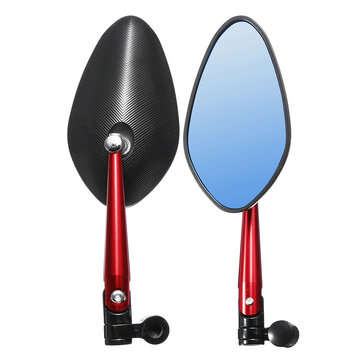 1 Pair Universal Aluminum Anti Motorbike Motorcycle Rearview Side Mirrors  (COLOR.: RED)