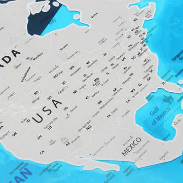 Travel World Scratch Map Ocean Scratch Off Foil Layer Coating World Deluxe Scratch Map 59.4x82.5CM