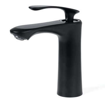 Matte Black Bathroom Sink Faucet Basin Cold/Hot Mixer Tap Single Handle