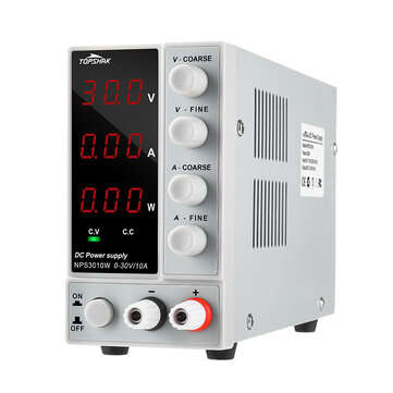 Topshak NPS3010W 110V/220V Digital Adjustable DC Power Supply 0-30V 0-10A 300W Regulated Laboratory