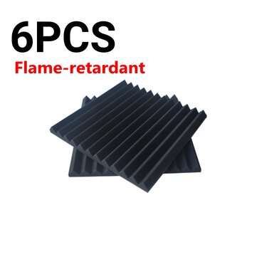 6PCS Acoustic Foam Panel Sound Stop Absorption Sponge Studio KTV 25x25... (COLOR.: PURPLE | TYPE: B)
