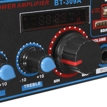 180W+180W bluetooth Amplifier Audio Stereo Digital Radio Car Home Music AMP FM RC 110V US Plug