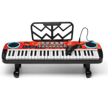 Musical 49 Keys Electronic Keyboard Digital Piano LED Screen w/ Microphone