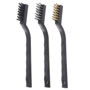 Heated Bed Nozzle Cleaning Brush Set + Curved Nose Tweezers + 0.4mm Nozzle Cleaning Needle*5pcs +  0