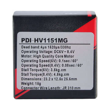 JX PDI-HV1151MG 4.5kg Waterproof HV Metal Gear Micro Digital Servo