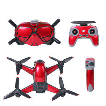 Sunnylife Colorful Sticker for DJI FPV Drone Goggles Glasses V2 Remote Contr... (VERSION: AURORARED)