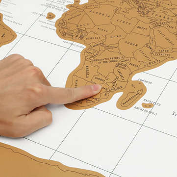 Paper Traveling Scratch Map World Edition Convenient Marking Toys Gift