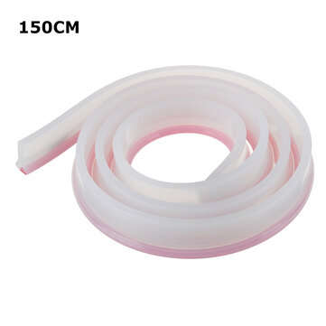 60/120/150/200cm Transparent Collapsible Shower Threshold Water Dam Shower Barrie... (LENGTH: 150CM)
