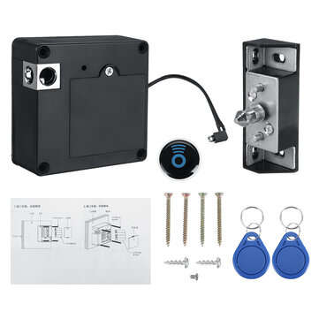 No-hole Sensor Cabinet Lock Electronic Hidden Home Furniture Door Drawers Lock (TYPE: 2KEYS)