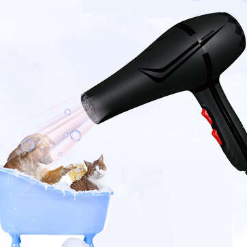 900W Pet Hair Dryer 6 Gear Adjustment Low Noise Big Wind Blower Hairdryer